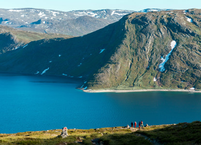 Overlooking Lake Bygdin From Svartdalen Valley (1)