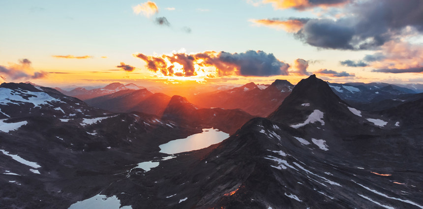 Sunset Above Jotunheimen