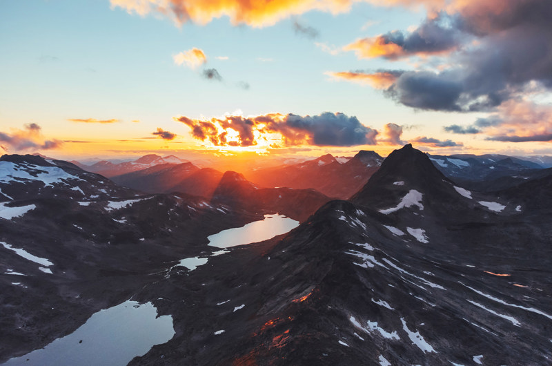 Sunset Above Jotunheimen