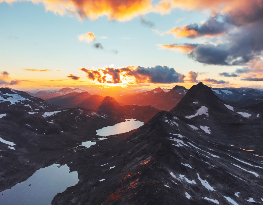 Sunset Above Jotunheimen