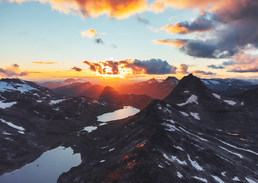 Sunset Above Jotunheimen