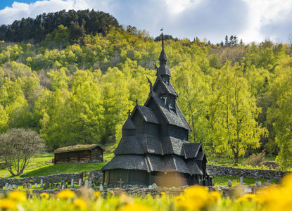 Kongevegen, Borgund Stave Church. Foto By Sverre Hj├©Rnevik