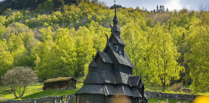 Kongevegen, Borgund Stave Church. Foto By Sverre Hj├©Rnevik